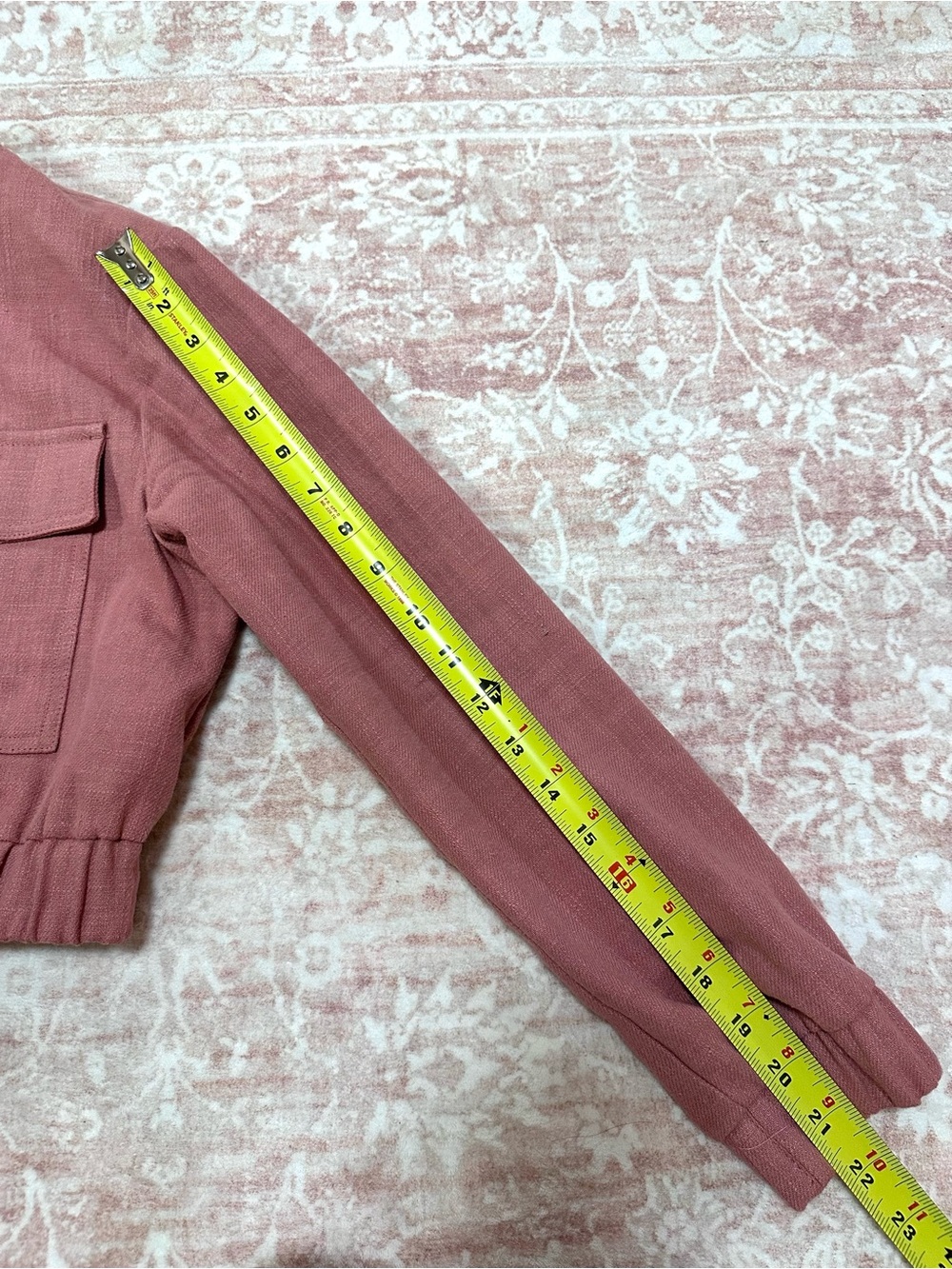 NWT 🪷 PRIMARK Dusty Rose Cropped Cargo Jacket - Picture 13 of 13